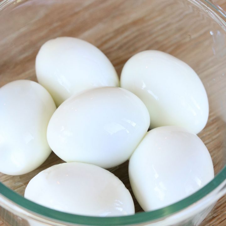 hard boiled eggs in bowl