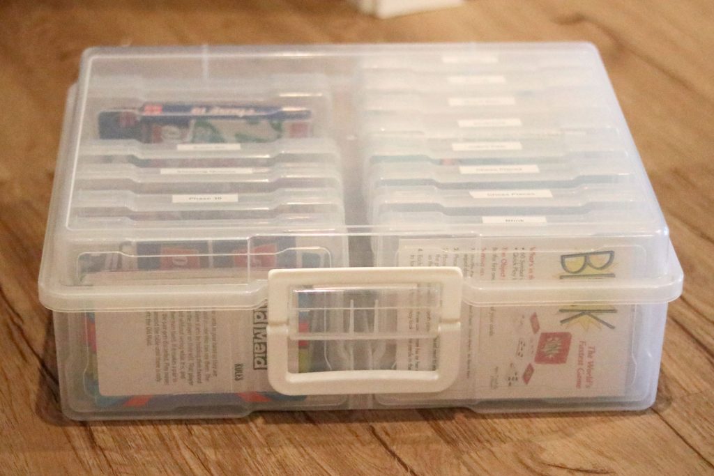 card game storage container