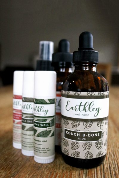 Earthley Wellness products on a table