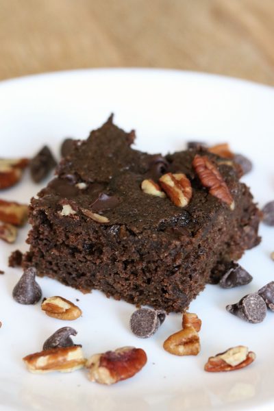 Chocolate Chip Zucchini Cake with Chocolate Chips and Nuts